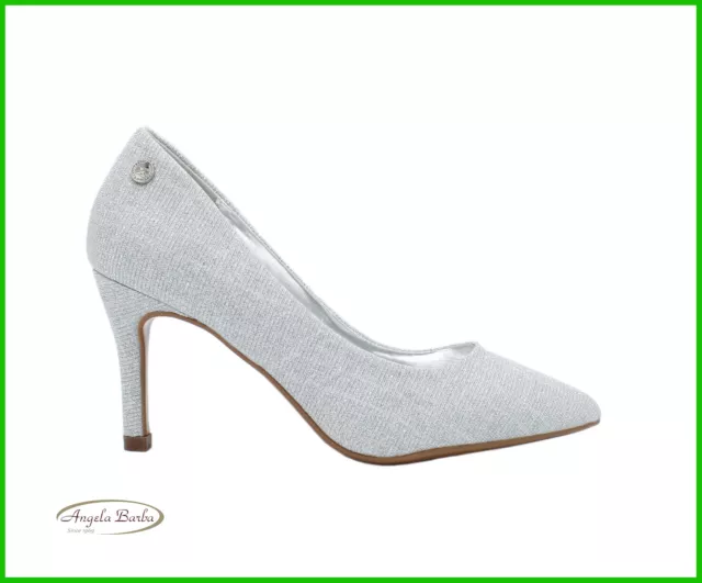 Xti Chaussures pour Femmes Avec Talon Éscarpins Élégant Cérémonie Argenté