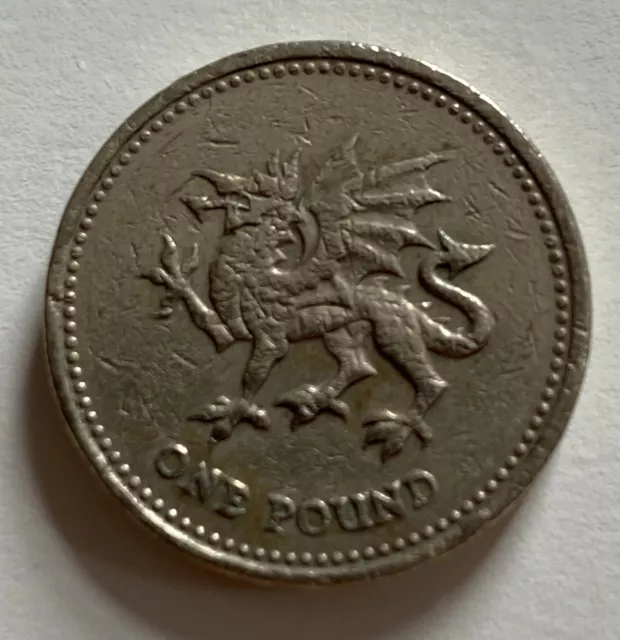 UK * One Pound * 2000 * Welsh Dragon * KM1005