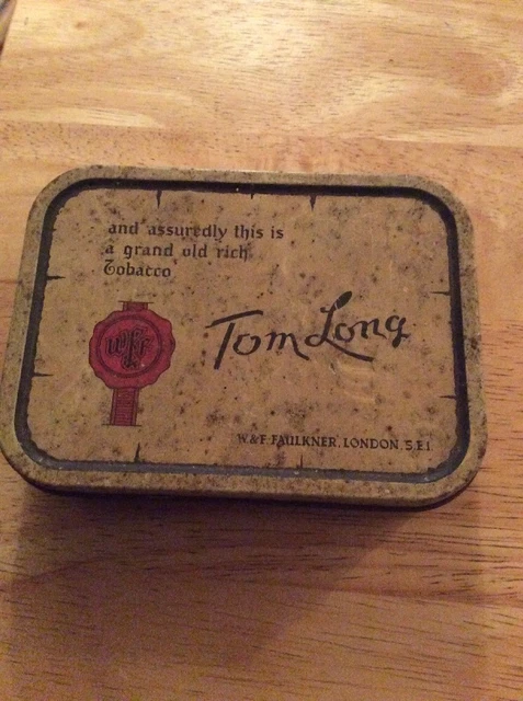 tom long tobacco TOM LONG TOBACCO tin 2 ounce paper lid insert Faulkner Imperial London  vintage N £6.51