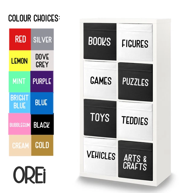 IKEA DRONA KALLAX stickers labels toy box decals EUR 4,73 PicClick FR