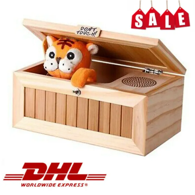 Useless Box Leave Me Alone Box Wooden Most Machine Don't Touch Tiger Toy