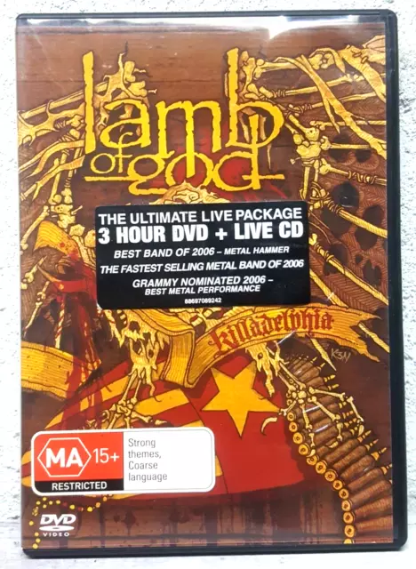 LAMB OF GOD DVD + CD - 3 Hour DVD and Live CD Music " KILLADELPHIA " RARE !