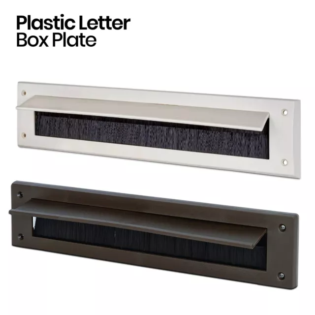 Plastic Letter Box Plate Seal Flap Cover PVC Door Internal Draught Excluder