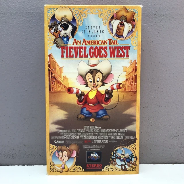 AN AMERICAN TAIL Fievel Goes West VHS Video Tape Movie VTG 1992 Two 2 ...