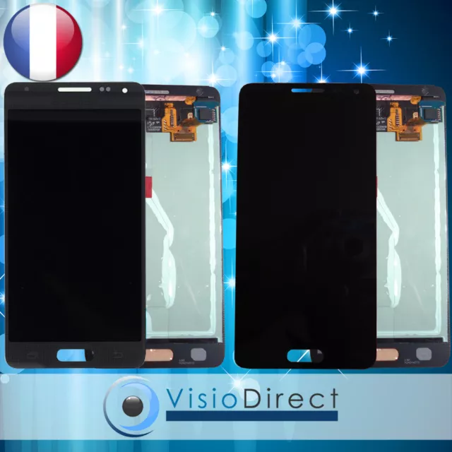 Vitre Tactile + Ecran LCD sur chassis pour Samsung Galaxy Alpha G850F gris/noir