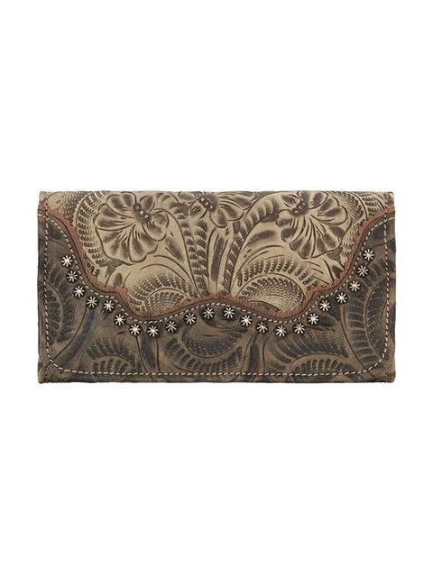 American West 2652282 Saddle Ridge Ladies Tri-fold Wallet