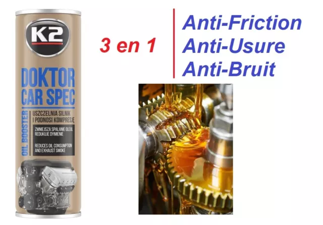 Additif Traitement Moteur Boite De Vitesse Et Pont Anti Friction Usure Bruit K2