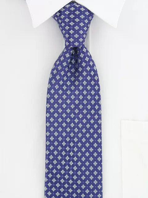 NWT Michael Kors Purple Check Silk Tie $59