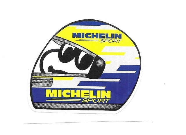 Rare / Autocollant - Michelin : Casque Course Sport Bibendum Pneu Tyre Stickers