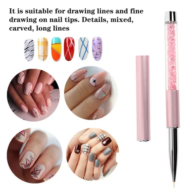 Pluma delineador de uñas colores suaves mezcla cepillo de uñas profesional dibujo a mano puntas línea 3