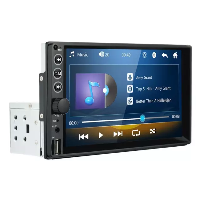 Radio Single DIN 7in Bluetooth Car Stereo MP5 Multimedia Player FM USB HD Camera