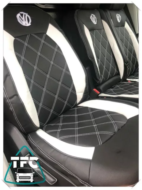 SEAT COVERS FOR VW CRAFTER 2+1 FULL ECO LEATHER and 3 LOGOS