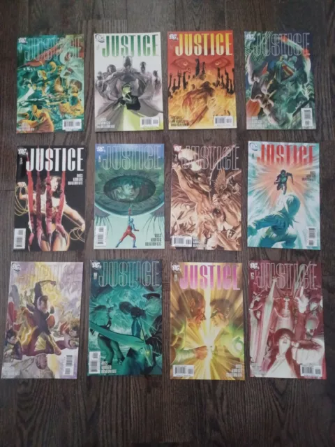 Justice 1-12 Complete Series Full Run DC Comics Alex Ross