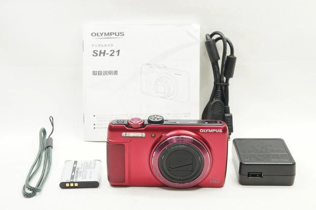 OLYMPUS STYLUS SH-21 Compact Digital Camera Red 250614C