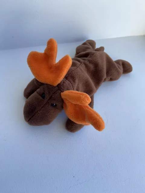 1993 Ty Original Beanie Babies CHOCOLATE The Reindeer Plush Soft Toy Collectible