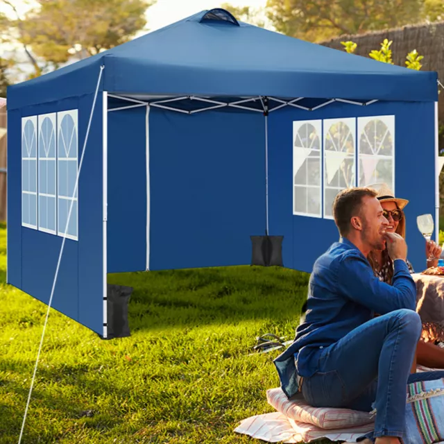 Pavillon Festzelt Gartenzelt 3x3m Faltpavillon UV-Schutz Partyzelt Bierzelt Zelt