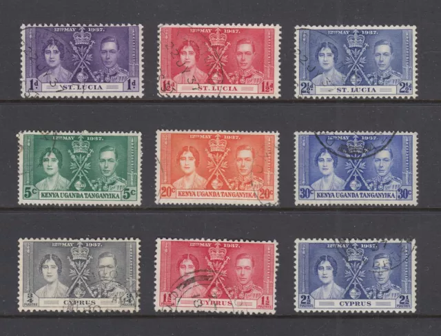 1937 George VI Coronation Omnibus lot of 3 sets All different  Fine Used (ES112)