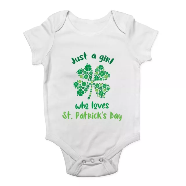 St Patricks Day Baby Grow Vest Just Girl Who Loves St Patricks Day Bodysuit Boy