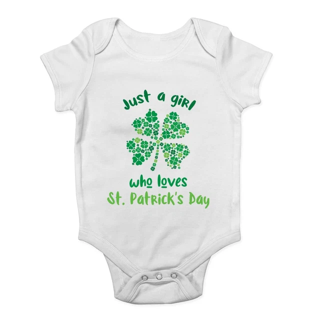 St Patricks Day Baby Grow Vest Just Girl Who Loves St Patricks Day Bodysuit Boy