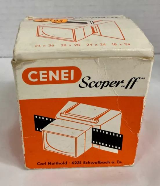 Fotografía vintage Cenei Scoper ff visor de diapositivas montaje hecha en Alemania