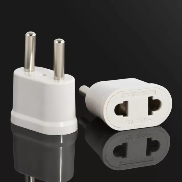 US USA To EU Europe Charger Wall AC Power Plug Adapter Converter Travel Charge