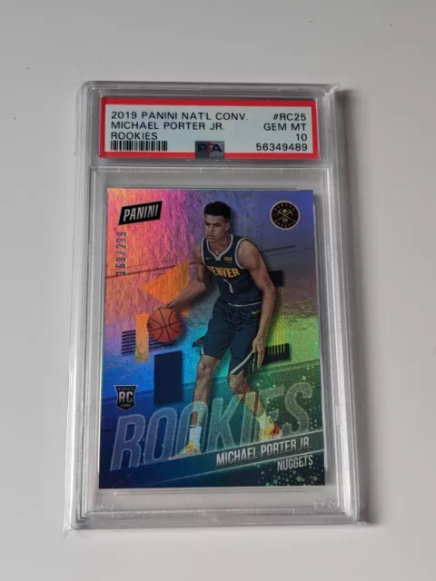 Panini National 2019 Michael Porter Jr Nuggets Rookie RC NBA /299 PSA 10