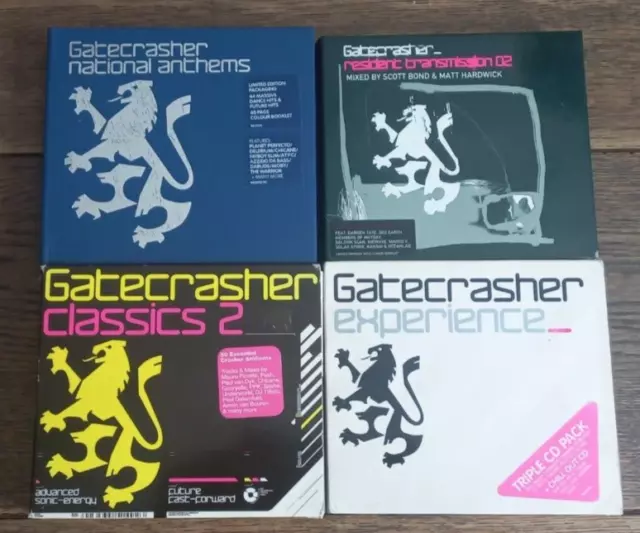 ANTHEMS,EXPERIENCE,CLASSICS　TRANSMISSION02,NATIONAL　4XCD-GATECRASHER:RESIDENT　UK　£16.50　PicClick