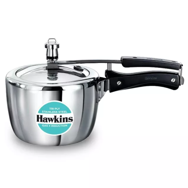 Hawkins 2.5 Ltr Triply Stainless Steel Pressure Cooker Inner Lid Induction Base