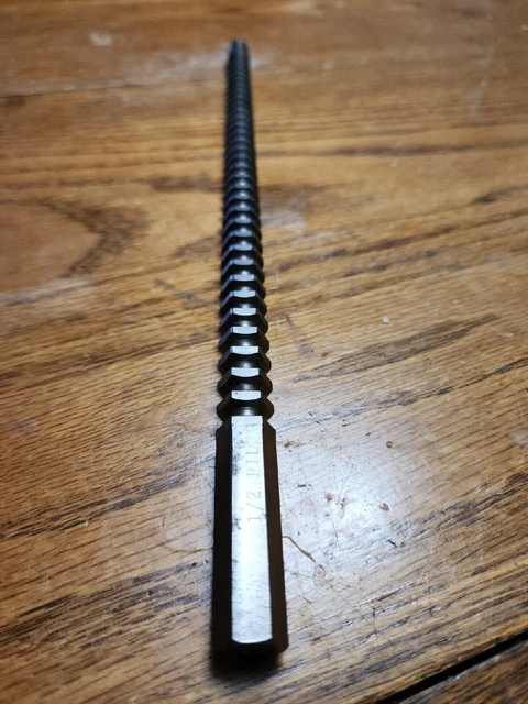1/2"  Hexagon duMONT Push Broach 1/2" Pilot Machinist Millwright