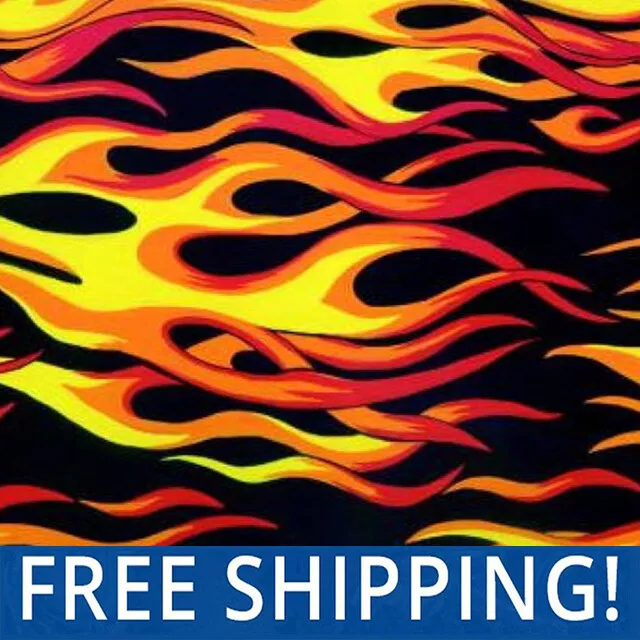 Hot Rod Flames Fleece Fabric - Yard & Bolt - #20200 - Free Shipping!