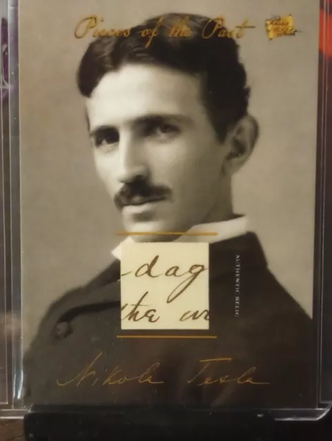 2023 Pieces of the Past🔥 Nikola Tesla 🔥 Written Word Relic Patch Card #23