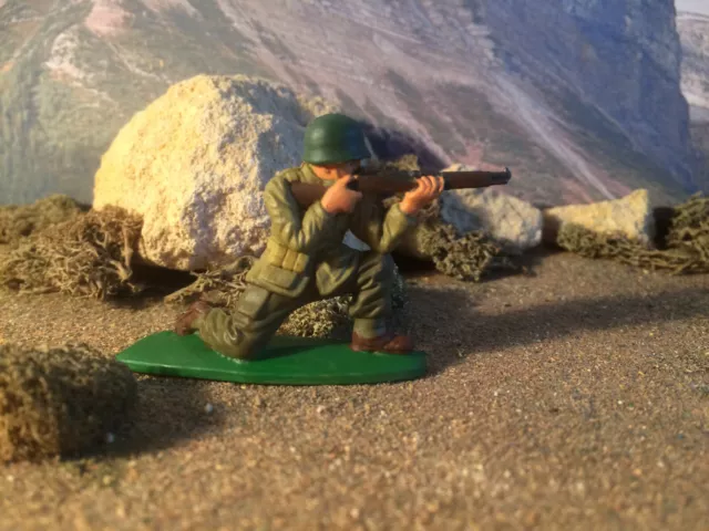 Matchbox American infantry figure 3 1:32 painted