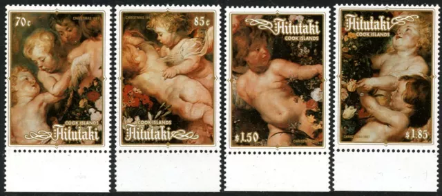 Aitutaki Nr. 623-26 **, Weihnachten, Rubens-Gemälde, kpl. postfrischer Satz!