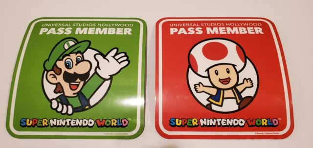 Universal Studios Hollywood Pass Holder Official TOAD & LUIGI MAGNET