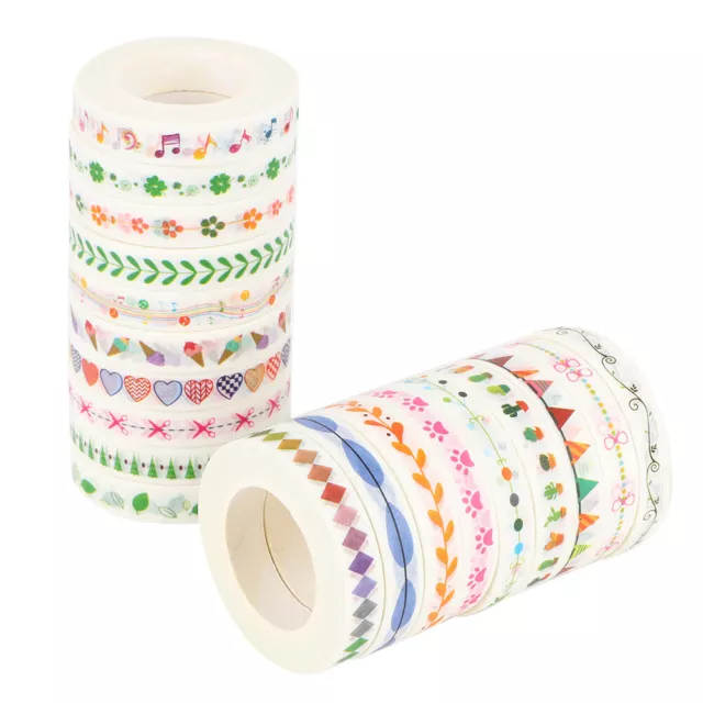 19Rolls Washi Tape Decorative Masking Tape For DIY Journal Planeer Arts Craft♪