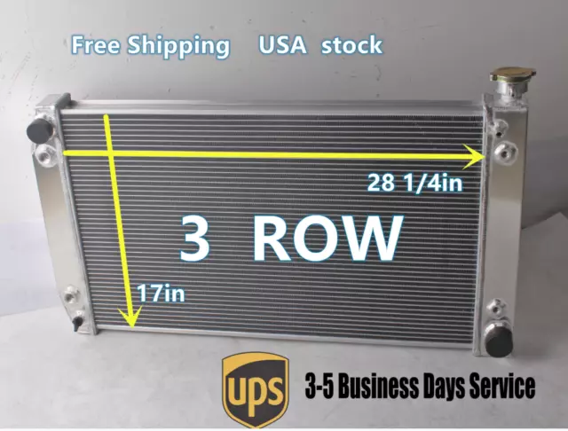 3 Row Aluminum Radiator 1988-1999 Chevy C/K GMC 1500/2500/3500 Truck Pickup 28"