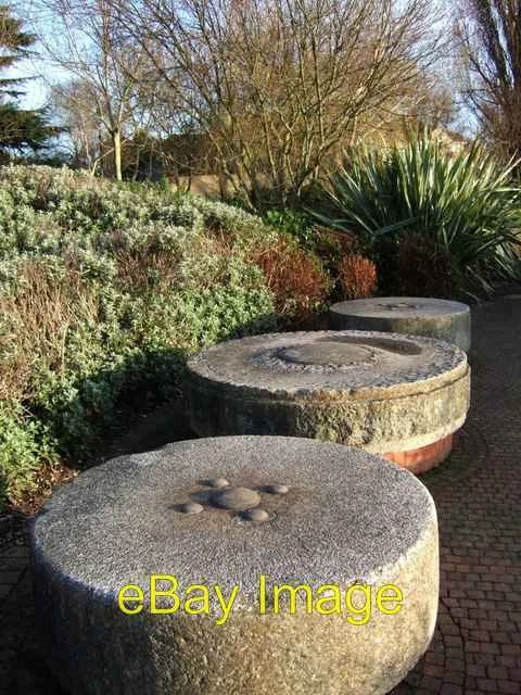 Photo 6x4 Millstones near Trews Weir Exeter These stones form decorative  c2007