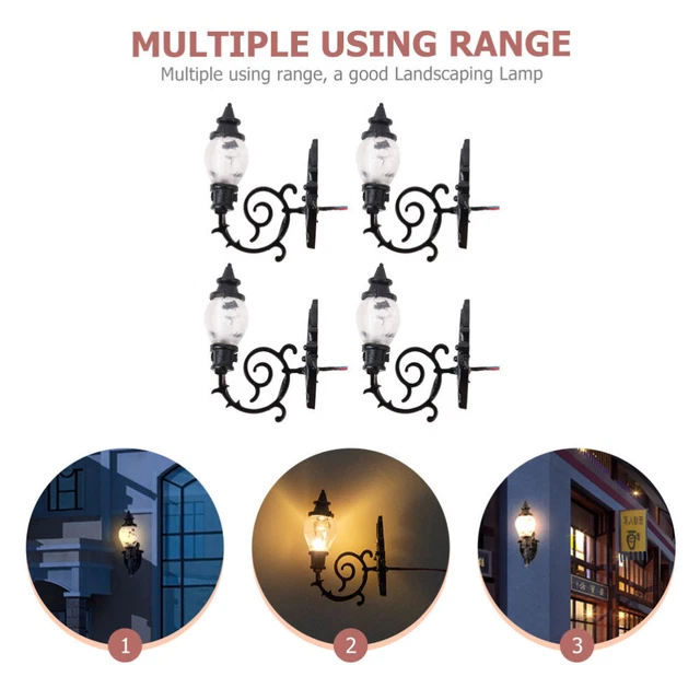 SET OF 2 Miniature Wall Sconce Lighting for Small Diorama Dollhouse £11