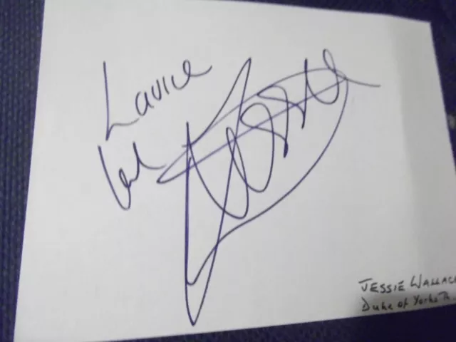 EastEnders Wild At Heart JESSIE WALLACE hand signed page