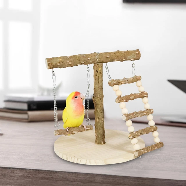 Plateforme En Bois Pour Perroquet - Support Réglable Avec Bord Dentelé, Idéal Pour Cage D'oiseaux - 14