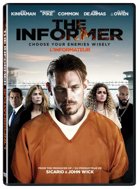 The Informer (DVD) Joel Kinnaman Rosamund Pike Common Clive Owen Ana de Armas