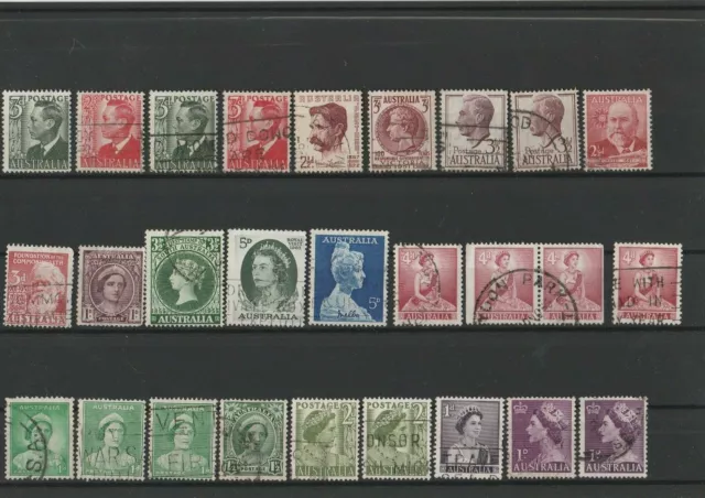 Wertvolles Lot Australien ab 1950 gestempelt 27 Briefmarken