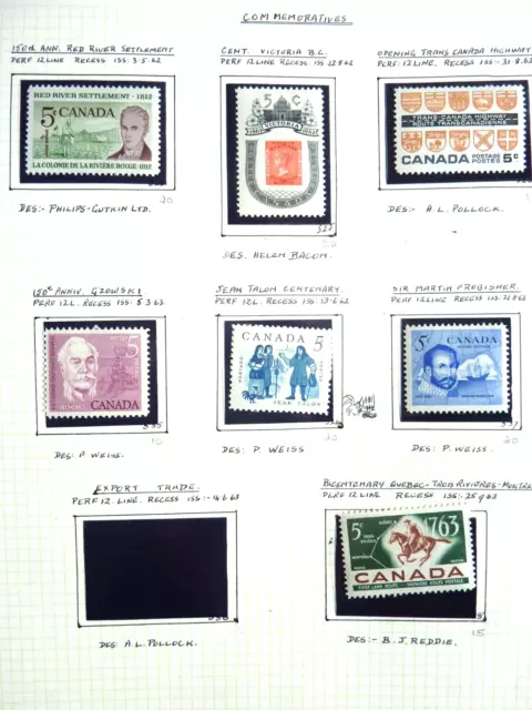 Canada - 1962/1963 - Stamps - Album Page - Selection - Mint - Page 13