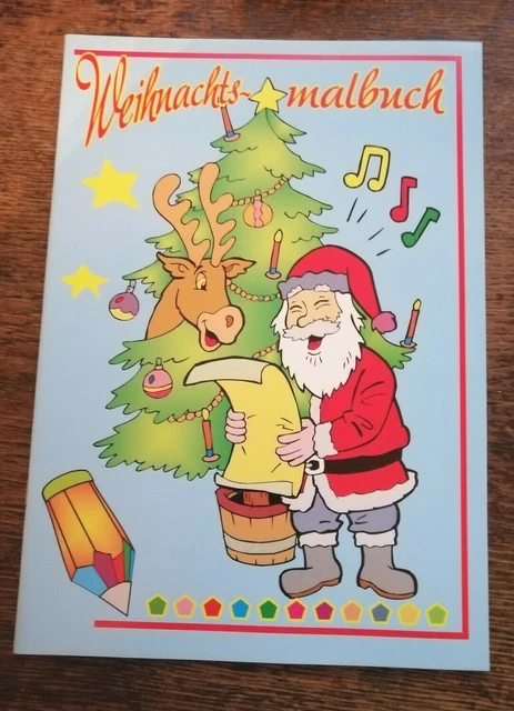 Weihnachts-MALBUCH/2 "NIKOLAUS", DIN A4, 48 Seiten, abwechselnde Motive! NEU!