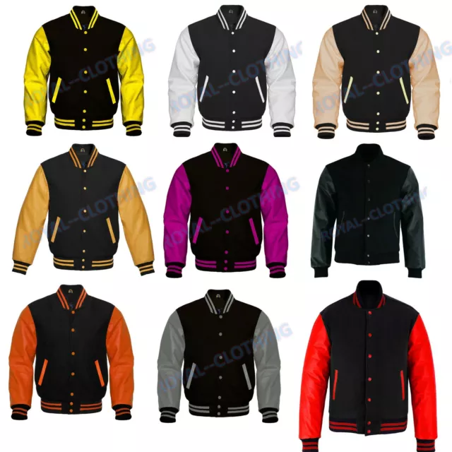 Varsity Bomber Letterman High Quality Wool & Real Cowhide Leather Sleeves Jacket