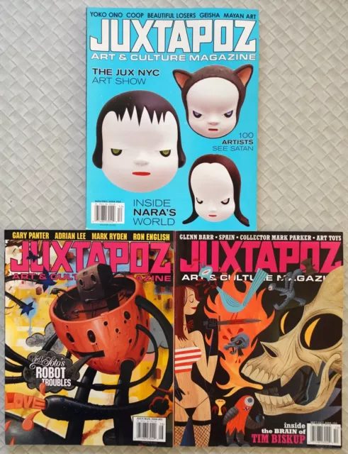 Juxtapoz Art & Culture magazine lot of 3 July/ Aug, Sept/ Oct, Nov/ Dec 2004