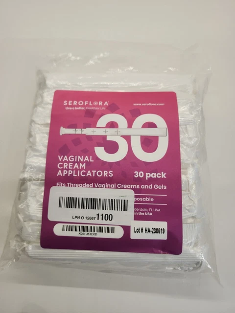 Aplicadores de crema vaginal desechables, 30 paquetes