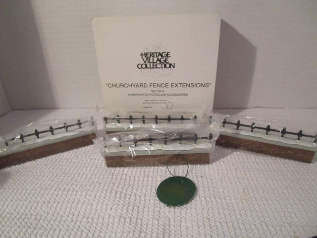 Department 56 ~Heritage Village Collection~ Churchyard Fence Extensions Set of 4