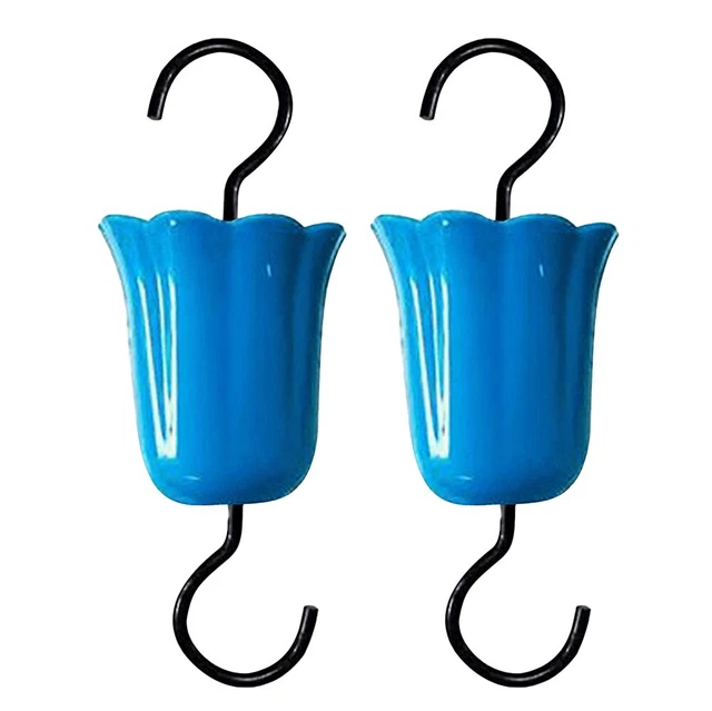 Mangiatoia Per Colibrì In Vetro Soffiato Blu – Alimentatore Antiformiche Con Campanello Eolico