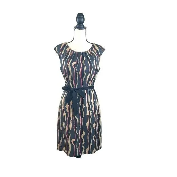 Trina Turk Animal Print Sheath Dress Size 6